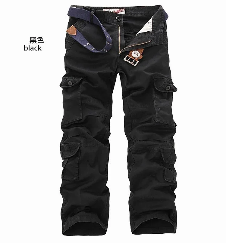 2024 New Tactical Pants Men Multi-pocket Washed Overalls Male Baggy Cargo Pants for Men Cotton Trousers Large Size 46