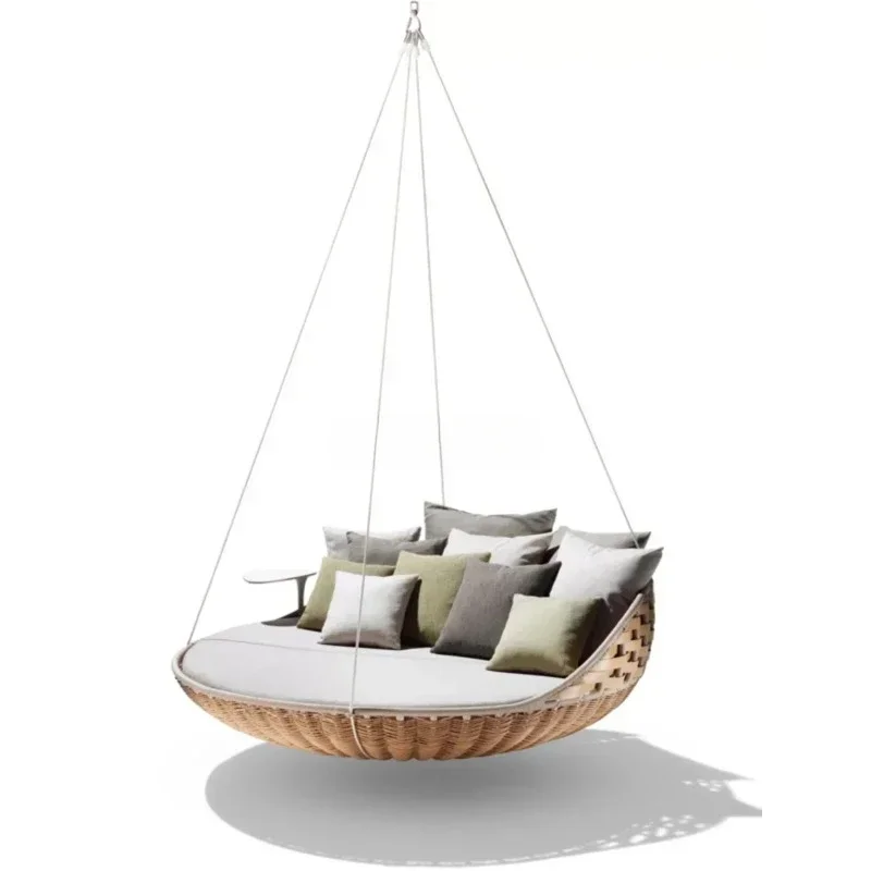 

Hanging bed, outdoor rattan weaving swing outdoor villa, courtyard hanging internet famous basket chair