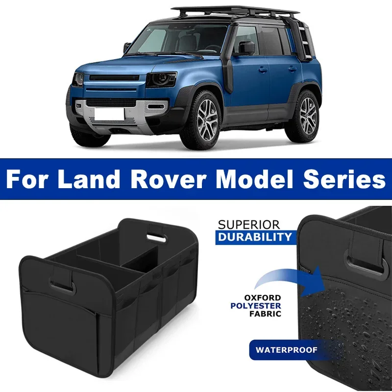 

Foldable Car Organizer Portable Storage Box With Side Net for Land Rover Range Rover Evoque Velar Discovery Sport Defender