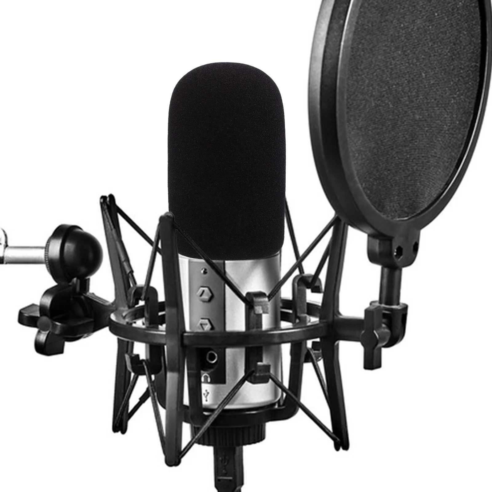 

Foam Microphone Cover Sponge Material Mic Windscreen Filter for Recording Live Streaming Outdoor Use Universal Microphone