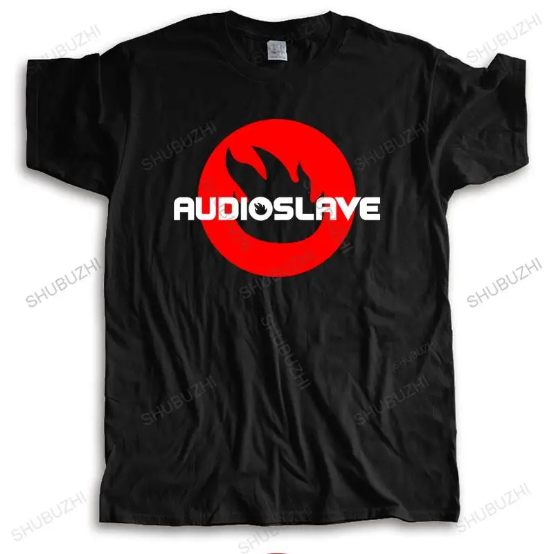 Mann sommer t-shirt Mans Einzigartiges Baumwolle Kurzen Ärmeln O-ansatz herren Audioslave Rock Band Logo T hemd Schwarz