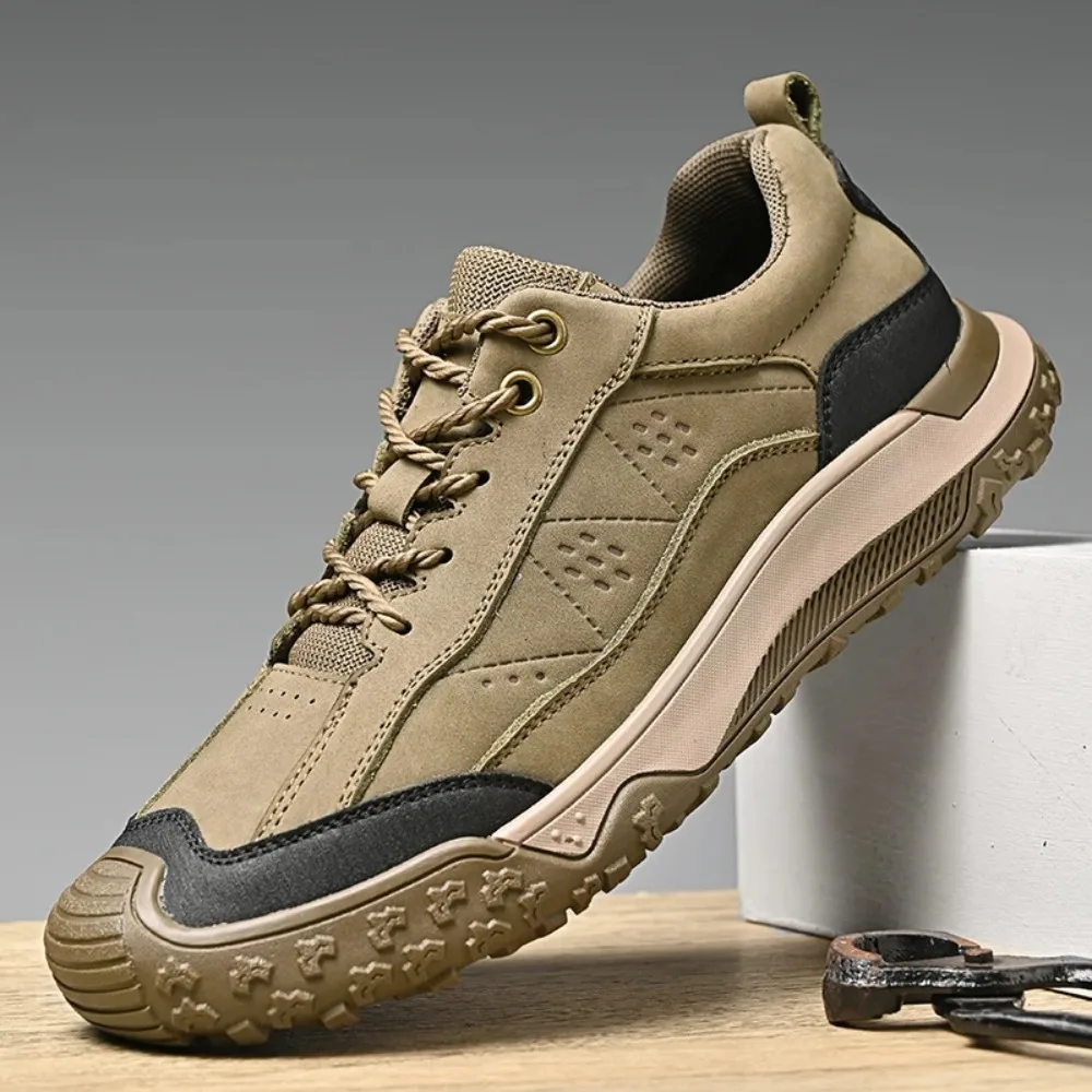 

Genuine Leather Men Hiking Shoe Antiskid Outdoor Man Sneakers Climbing Shoes Luxury Quality Men Treking Footwear Hiking Trainers