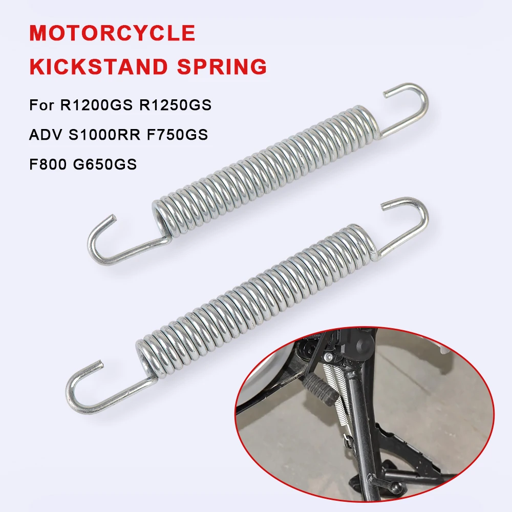 Motorcycle Kickstand Spring Accessories For BMW R1200GS R1250GS ADV S1000RR F750GS F800 G650GS Stainless Steel Foot Stand Spring