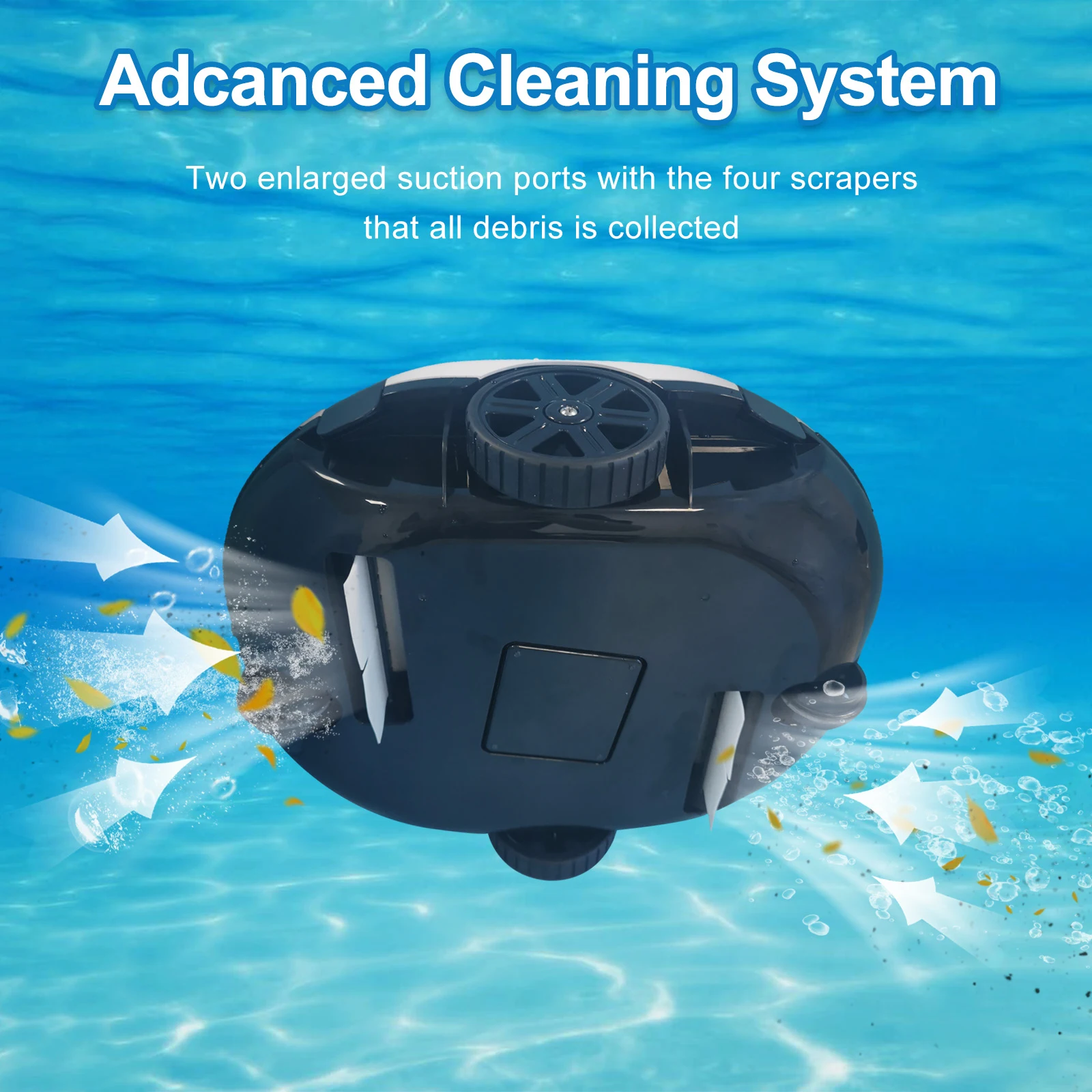 Full Automatic Robotic Pool Cleaner Self-Parking Cordless Pool Vacuum Cleaner Robot For Outdoor Pool Cleaner