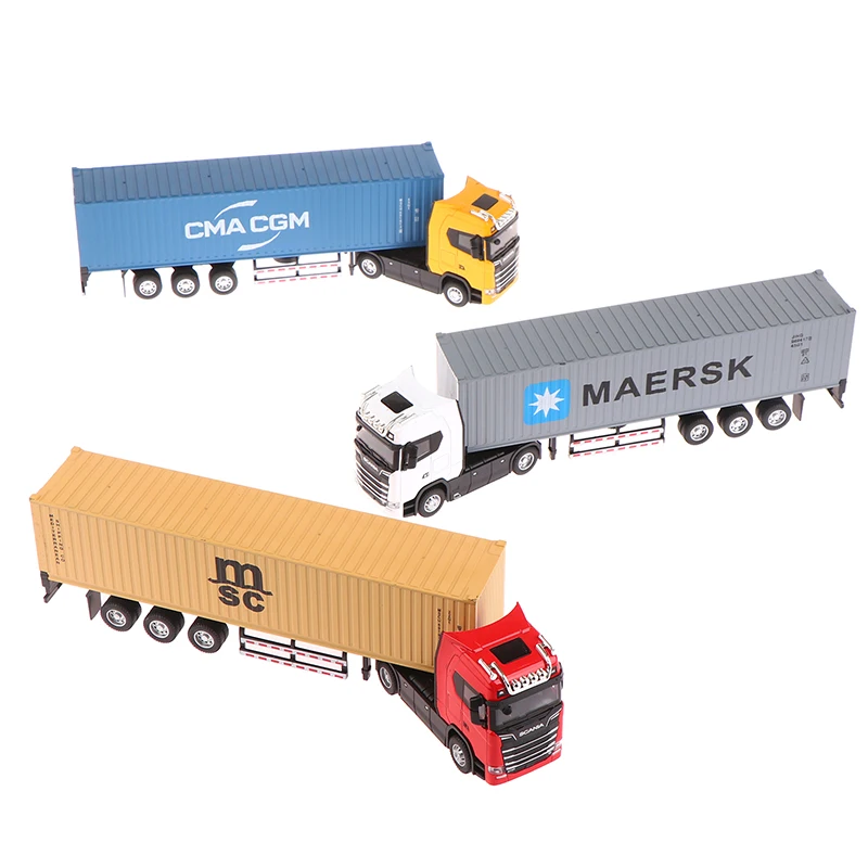 1:36 Diecast Alloy Truck Toy Fuel Tank Car Car Model Removable Engineering Transport Container Lorry Vehicle Toy For Boys