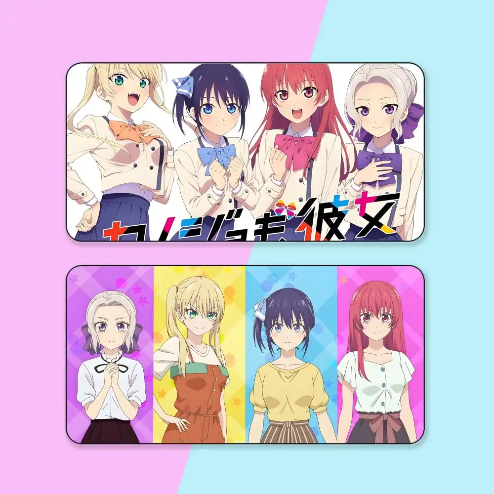 

Kanojo mo Kanojo коврик для мыши коврик для мыши резиновый компьютер ноутбук официальная игра цветной принт эстетический довольно популярный роскошный коврик