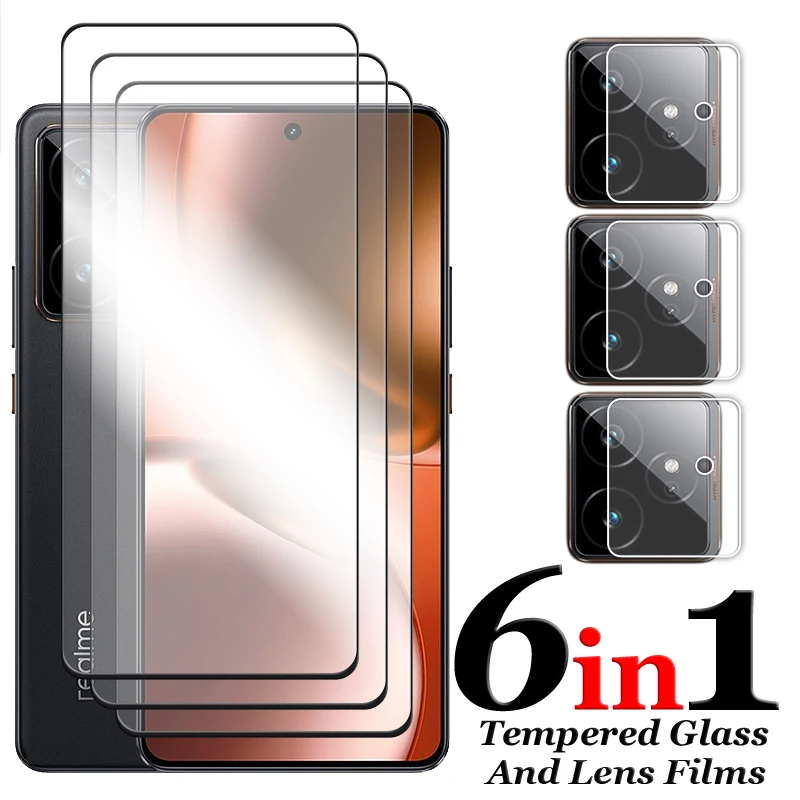

For Realme GT7 Glass For Realme GT 7 7T Tempered Glass 2.5D Full Cover Glue HD Screen Protector For Realme GT 7 Lens Film