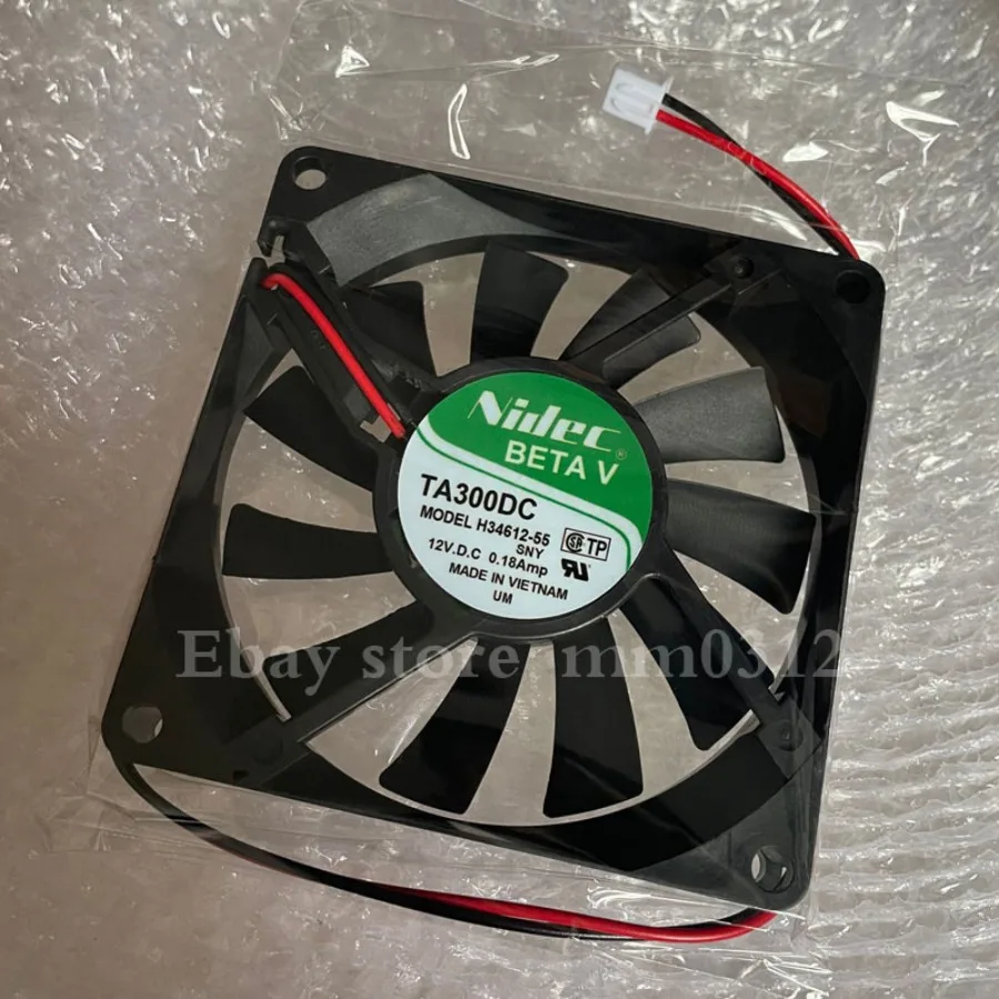 

For Nidec TA300DC H34612-55 8015 12V 0.18A 8CM 80 * 80 * 15mm Cooling Fan 2pin
