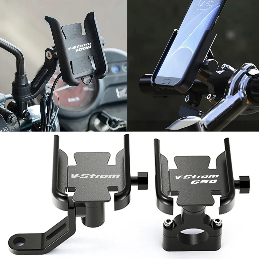

For SUZUKI Vstrom V-Strom 650 DL 250 650 1000 1050 XT 800 DE SX V-strom650 Moto Handlebar Mobile Phone Holder GPS Stand Bracket