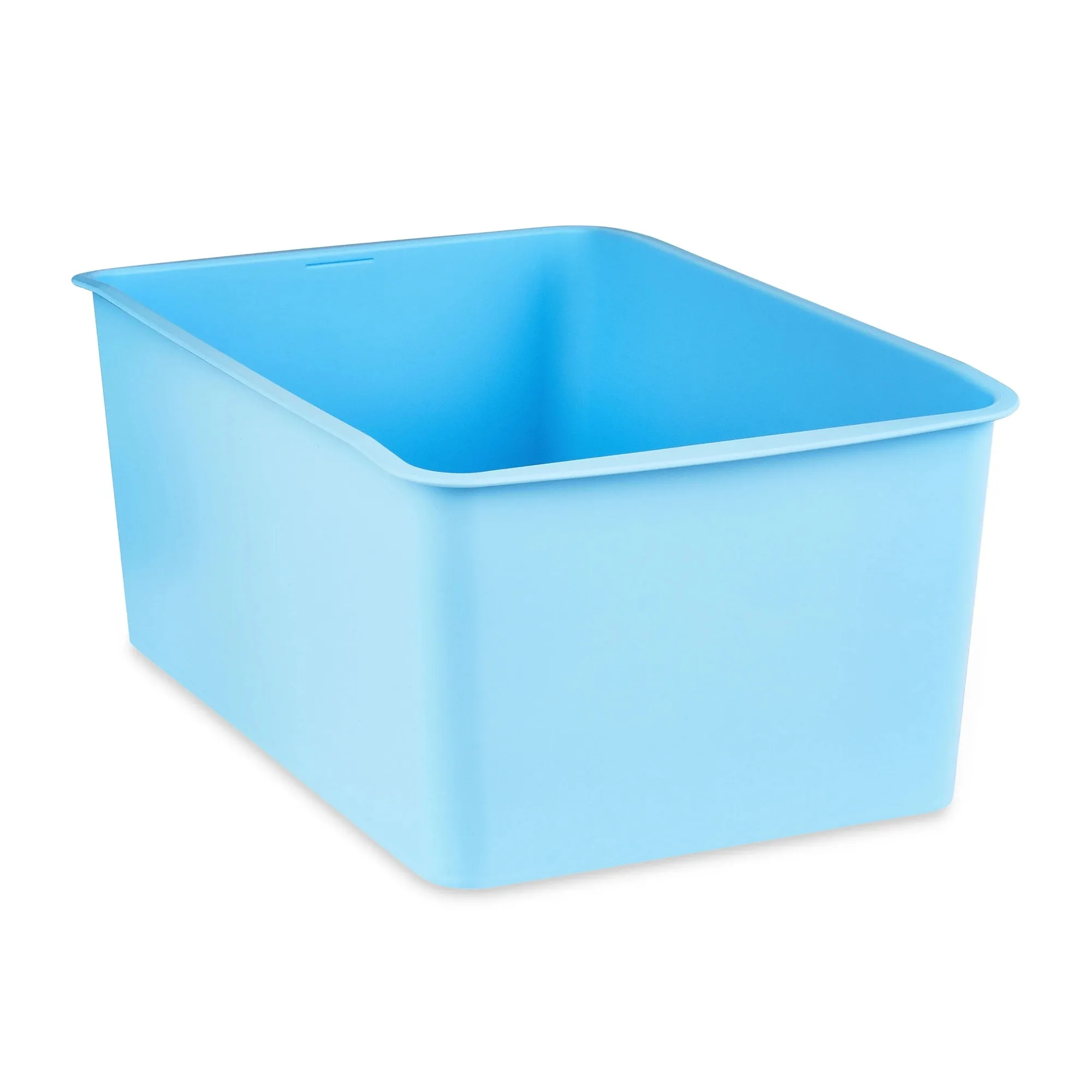 صندوق حجرة تنظيم سطح المكتب البلاستيكي الصغير، أزرق سماوي، 8 عبوات