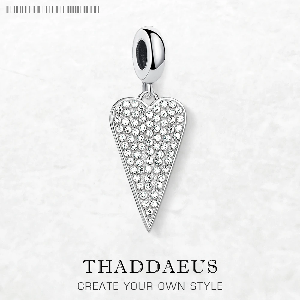 

Elongated Heart Dangle Charm Pendant For Women 925 Sterling Silver Romantic Brand New Love Gift