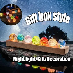 Fantasy Colorful Glass Star Ball Luminous Planet Astronomy Planets Ball Fantastic Style Home Decoration Cosmic Model Gift