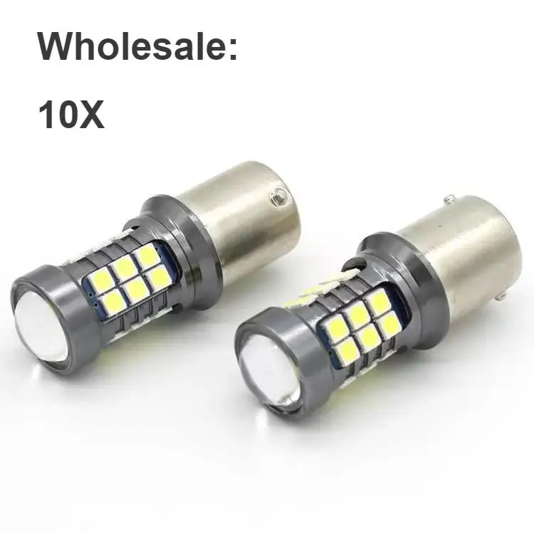 10X  1156 Strobe  Reverse Lights  Canbus 1157 py21w Car Tail Lamp For Car LED Bulbs 27SMD 7440 7443 T15 Backup Reverse Lamp 12V