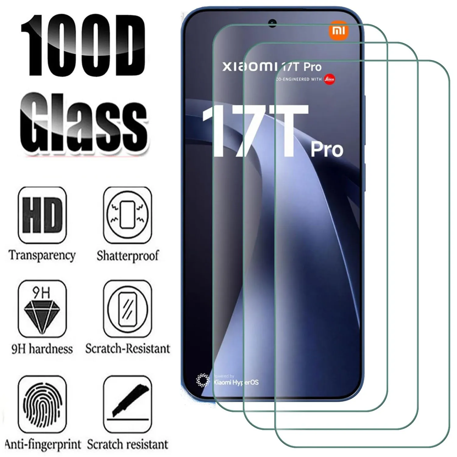 

For Xiaomi 17T/17T Pro 2/4PCS HD Tempered Glass Film