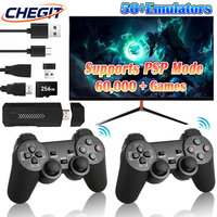 New 60000+Games 256 GB 50+ Emulators Classic X2 Plus Video Game Console Gaming Stick 4K HD Wireless Controller for PSP/PS1/GBA