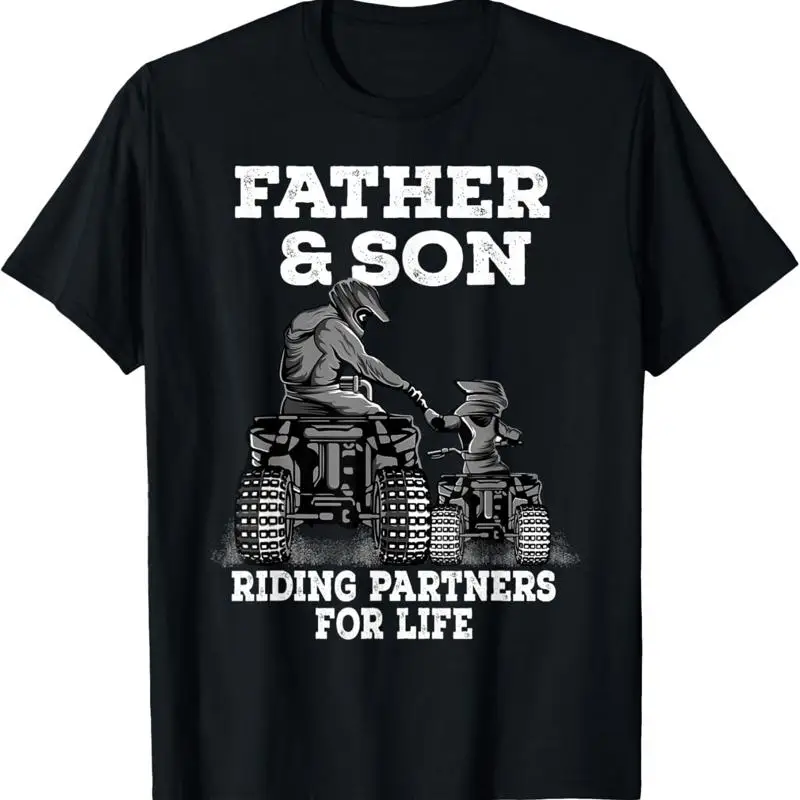 Quad Bike Father and Son Riding Partners For Life ATV T Shirt
