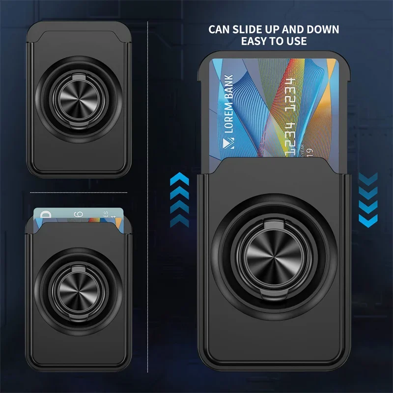 YsmMagnetico per Anello Magsafe 360 °   Portafoglio con staffa per iPhone 1715 14 13 16 Pro Max per Samsung S24 S23 S22 Ultra Cover per borsa per carte