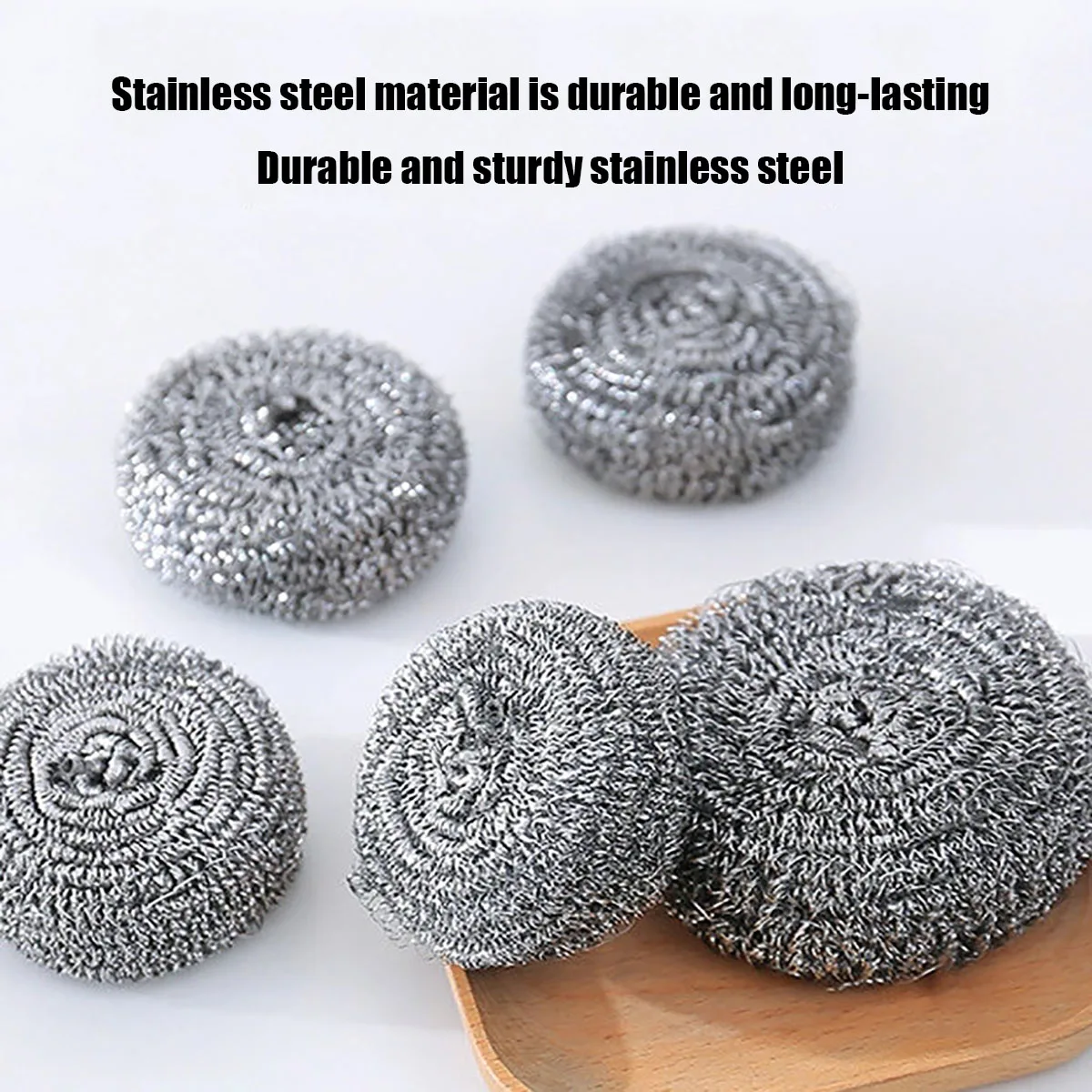 6/12 PCS Stainless Steel Scrubber, Scrubbing Scouring Pad, Steel Wool Scrubber for Kitchens, Bathroom and More Strong Resistance