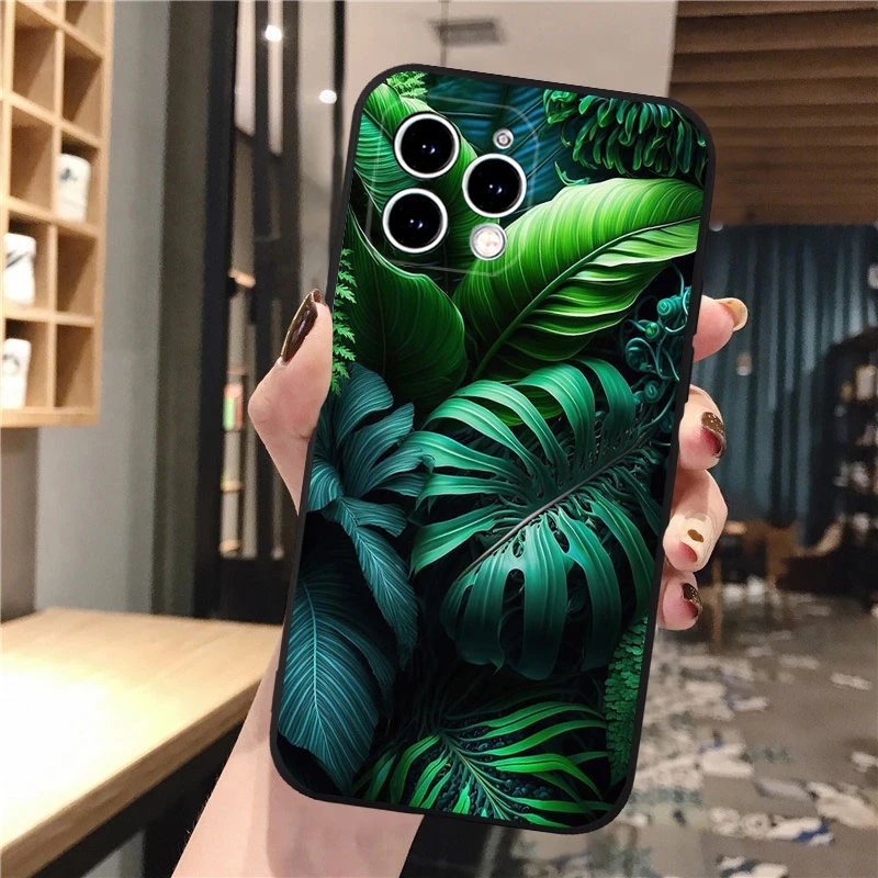 

Tropical leaf Palm Leaves Phone Case For iphone 17 Pro Max Air 16 15 14 13 Pro Max 15 16 Pro 15Plus