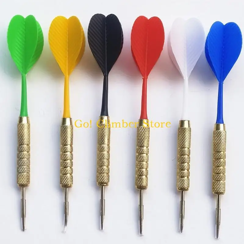 Q84C 6 قطع من السهام ذات الأطراف الفولاذية الاحترافية استبدال سهام التدريب بإبرة من الفولاذ الصلب