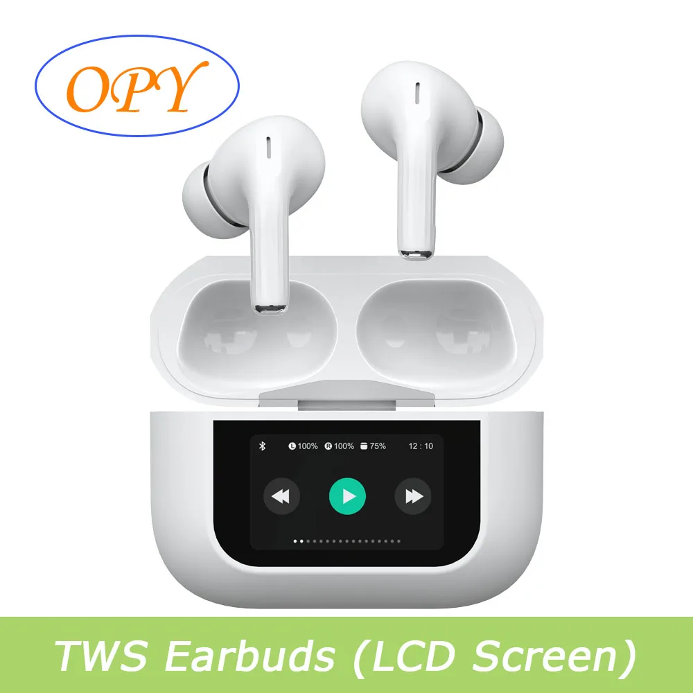 

Opy Bluetooth 5.3 Wireless Earbuds Led Screen In-Ear One Step Pairing Hifi Headphone 5-7 Hours Listen Time Waterproof Earphone