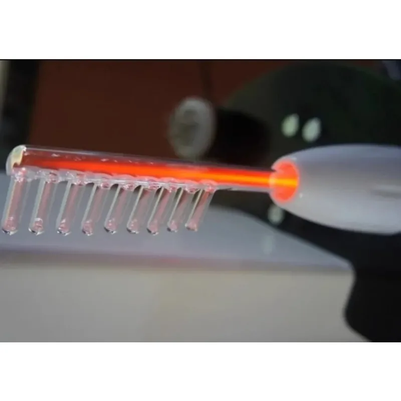 Scalp care device glass comb infrared ozone comb