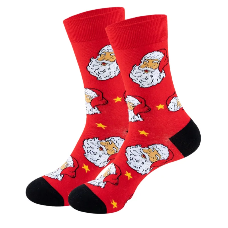 

С Рождеством модные теплые носки со снеговиком и Санта-Клаусом для мужчин и женщин, оптовая продажа зимних носков