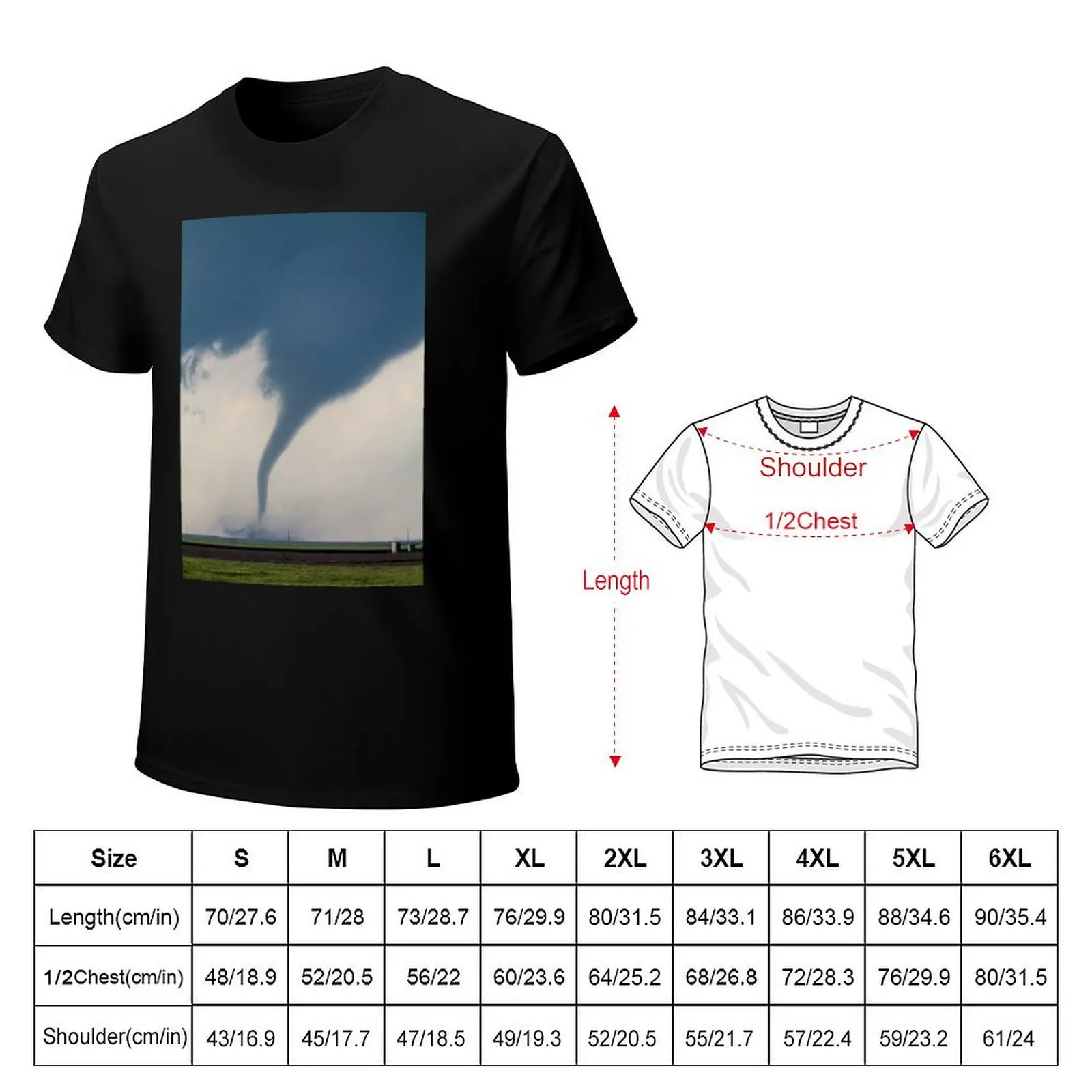 Tornado near Dodge City KS T-Shirt man graphic t shirt T-Shirt