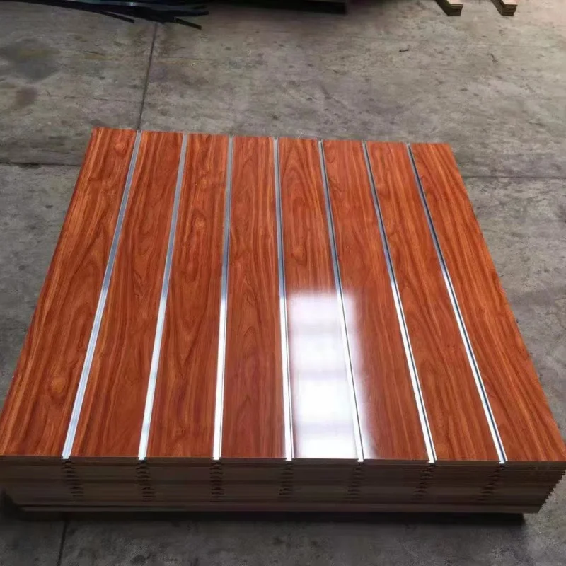 Kustom, Kustom 8*4 kaki Slat kayu dinding serat fiber 18mm lubangan alur Slatwall Mdf panel/Stan tampilan untuk penjualan Slatwall dispa