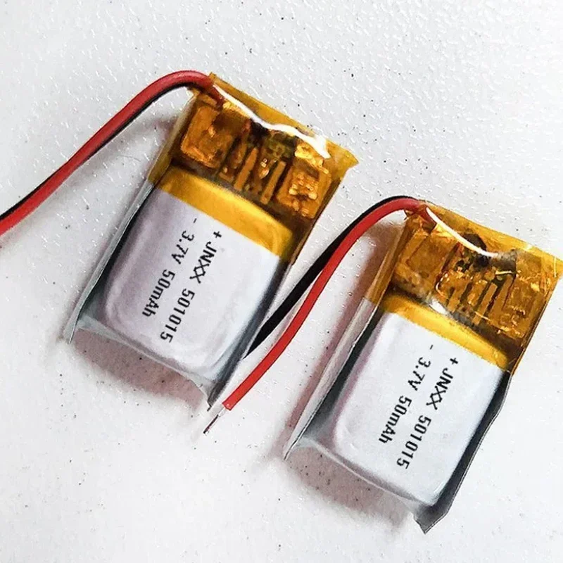 501015 3.7V 50mAh Lithium Polymer LiPo Rechargeable Battery  for LED Lights Electric Toys Walkie-talkies MP3 MP4