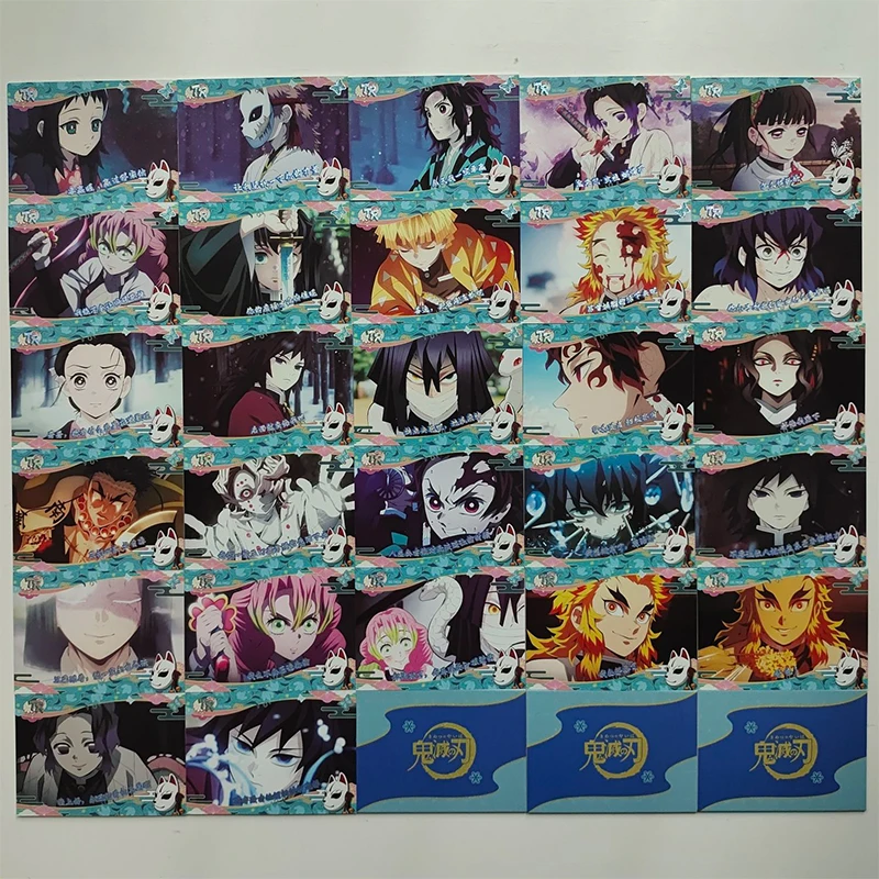 أنيمي شيطان القاتل TR بطاقات Tomioka Giyuu Kochou Shinobu Kanroji Mitsuri جمع بطاقة عيد الميلاد هدية عيد ميلاد لعب الأطفال