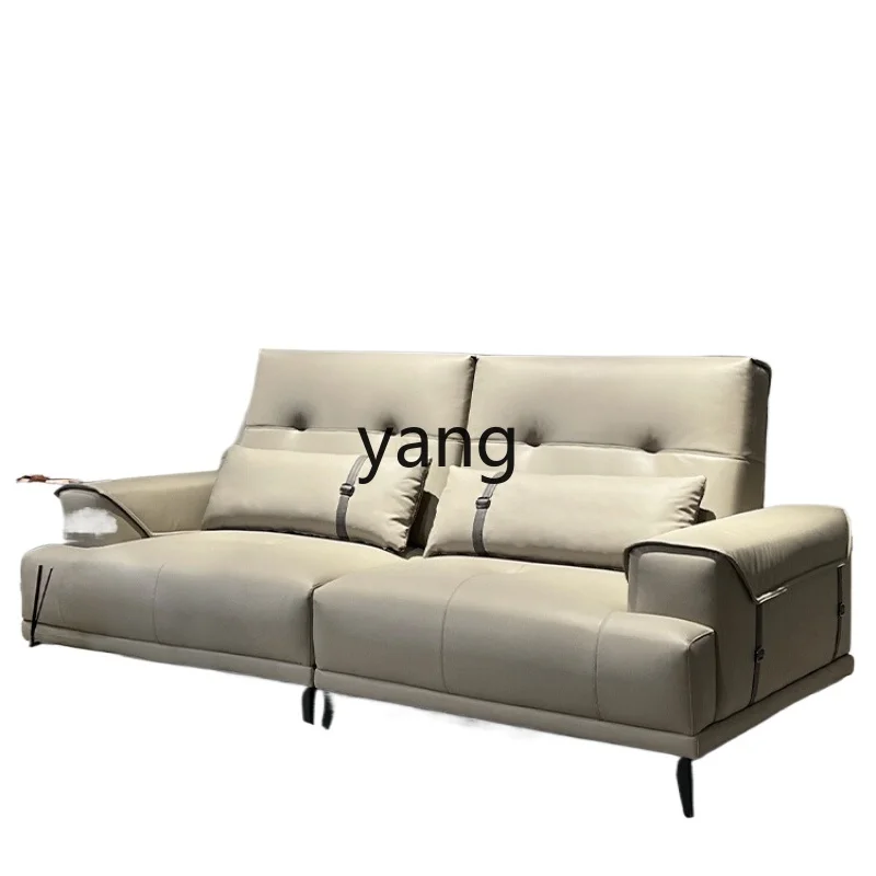 

YJQ Adjustable Backrest Sofa Large Seat Depth Cat-Proof Small and Medium Apartment Living Room Straight Row Seater Sofa