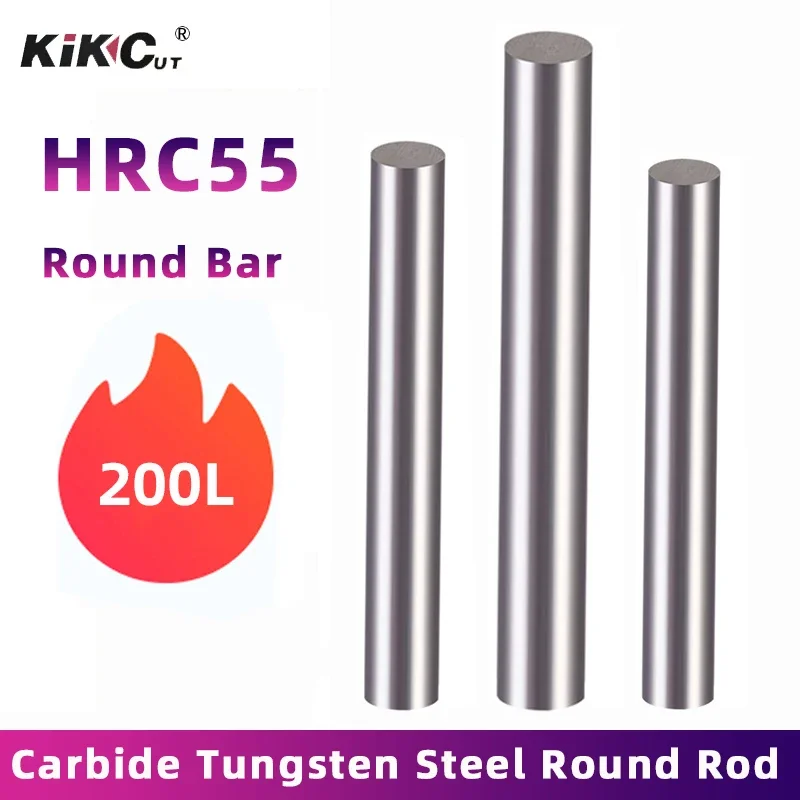 

HRC55 SCS Straight Shank Solid Carbide Round Rod Wear Resistant High Hardness CNC Machine Round Bar 200L