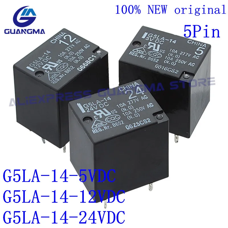 

25pcs 100% NEW original Relay G5LA-14 12VDC G5LA-14 5VDC G5LA-14 24VDC 5Pin 10A 250V ac G5LA-14 5VDC 12VDC 24VDC