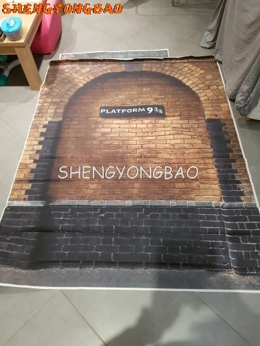 SHENGYONGBAO Nghệ Thuật Vải Trời Chụp Ảnh Phông Nền Tường Gạch 9 3/4 Ga Chủ Đề Chụp Ảnh Nền SS-02