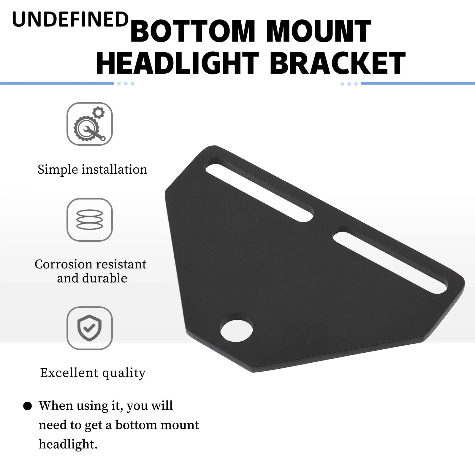 Motorcycle Bottom Mount Headlight Bracket Adapter Fit For Harley Touring Glides FLH Honda Kawasaki Suzuki Cruiser Chopper Custom view 2