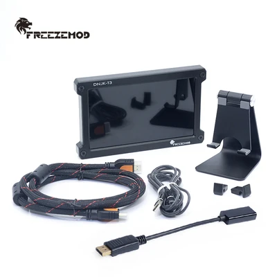 

FREEZEMOD computer data monitor 7-inch IPS hard screen 2020 all-metal housing. DNJK-T3，Expand Screen ,watercooler