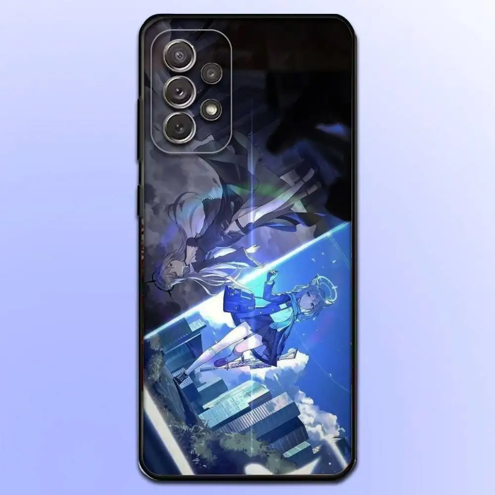 Blue Shiroko A-Archive  Phone Case  For Samsung S25,S24,S21,S22,S23,S30,Ultra,S20,Plus,Fe,Lite,Note,10,9,5G Black Cover