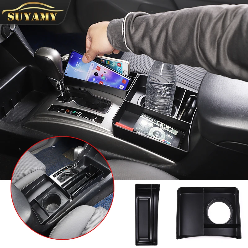 

For Toyota Tacoma 2011-2015 Car Central Storage Box Multifunction Cup Holder Organizer Center Console Auto Container Accessories