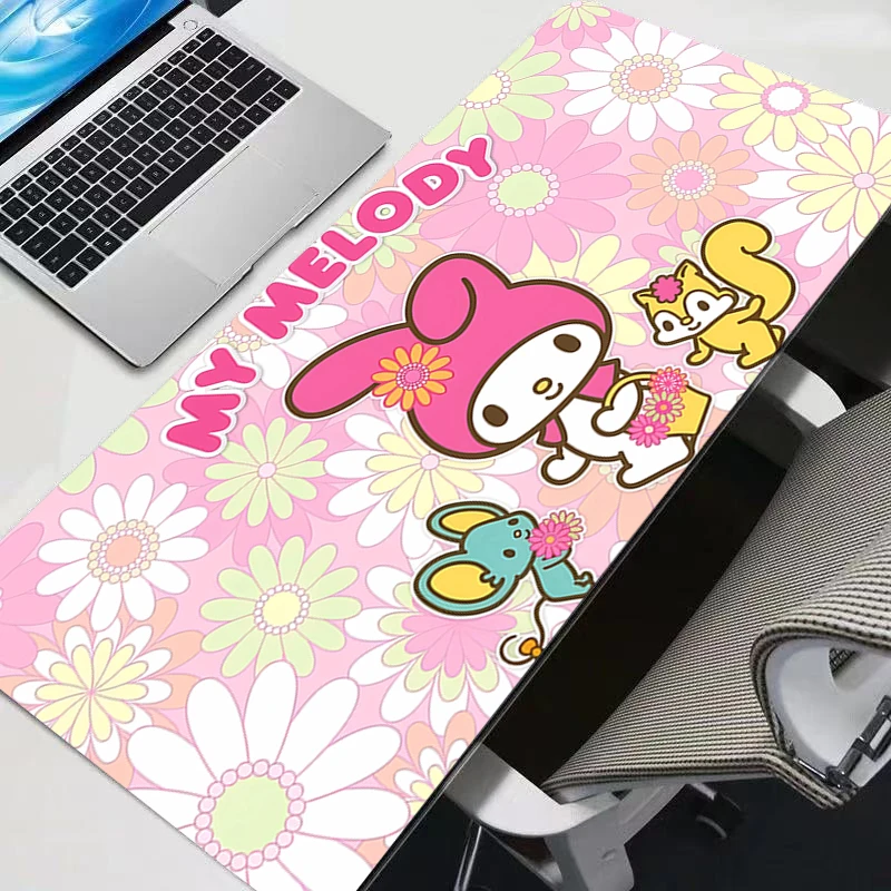 لوحة ماوس غير قابلة للانزلاق My Melody HD طباعة الألعاب كبيرة Dywan ألعاب لوحة المفاتيح تمديد حصيرة مكتبية الجدول السجاد لوحة الماوس للكمبيوتر #2