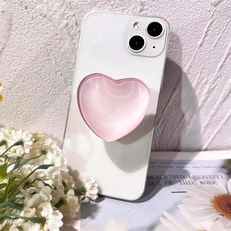 3D Heart Shape Crystal Foldable Finger Ring Griptok Phone Holder for IPhone Samsung Support Socket Pocket Grip Tok Stand Bracket - view 2