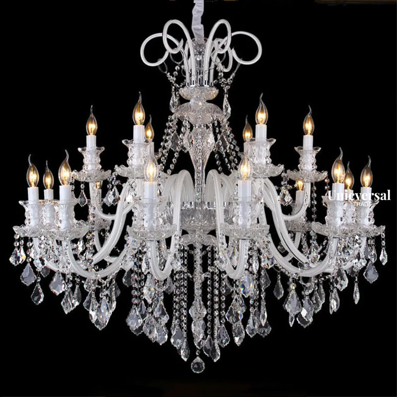 Imagem -05 - Estilo Europeu Lustre de Cristal Luxuoso Grande Lâmpada de Cristal Sala de Estar Salão de Banquetes de Casamento Claro