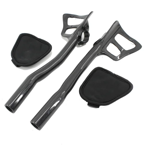 Imagen 1 del producto Manillar de bicicleta de carretera de fibra de carbono, manillar de apoyo de carretera, barras de manillar de bicicleta Aero Carbon TT, barra de prueba TT 3K mate/brillante