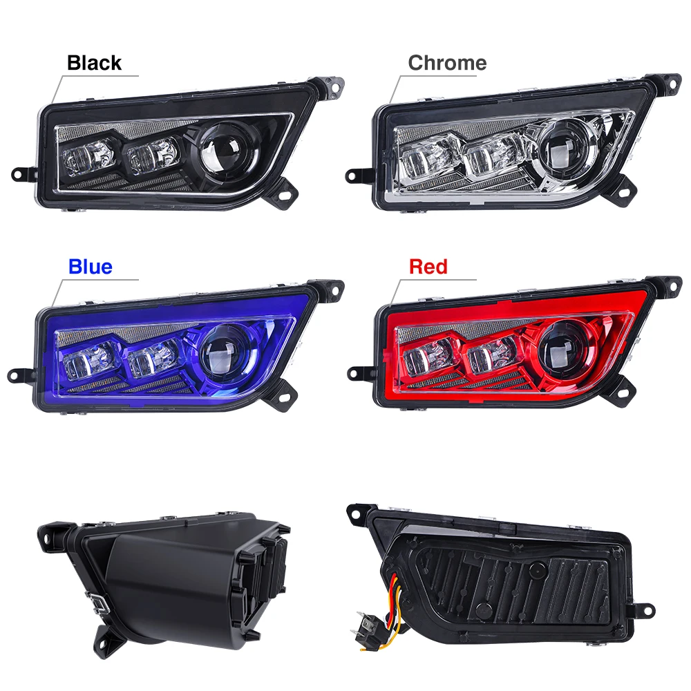 DOT Approved RZR LED Headlight High/Low Beam Turn Signals And DRL For UTV ATV 2014-2018 Polaris General RZR XP Turbo 1000 900s