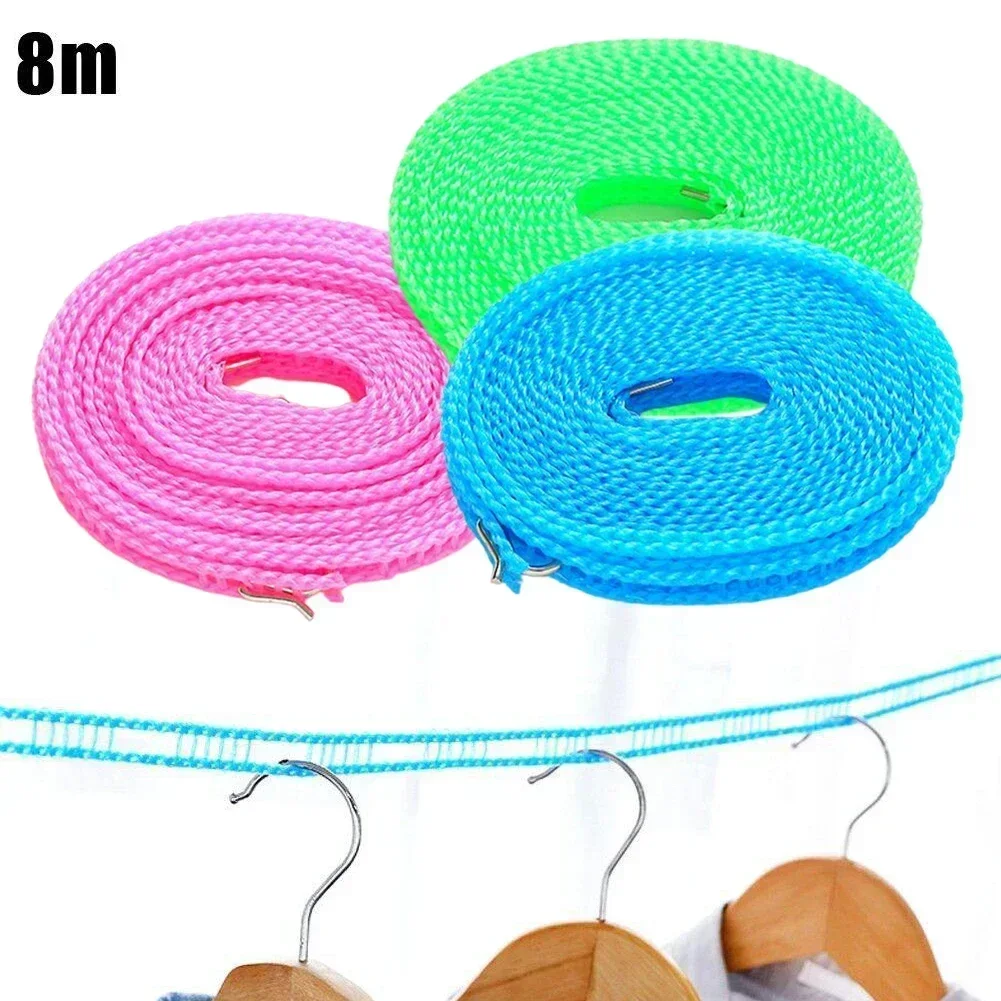 Non-Slip Handle Clothesline Compact Easy To Store Fence-type Lightweight Nylon Windproof Windproof Clothesline