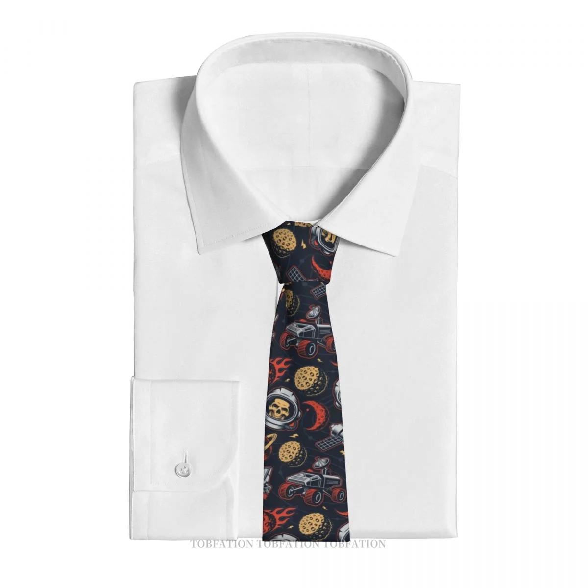 Space Outer Space Theme Classic Men's Printed Polyester 8cm Width Necktie Cosplay Party Accessory