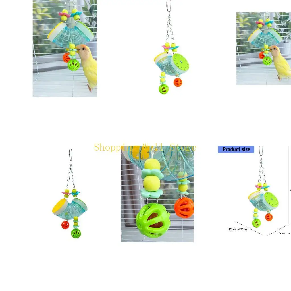 KX4B Acrylic Bird Cage Hanging Toy for Parrots Natural Foraging Behavior Stimulation