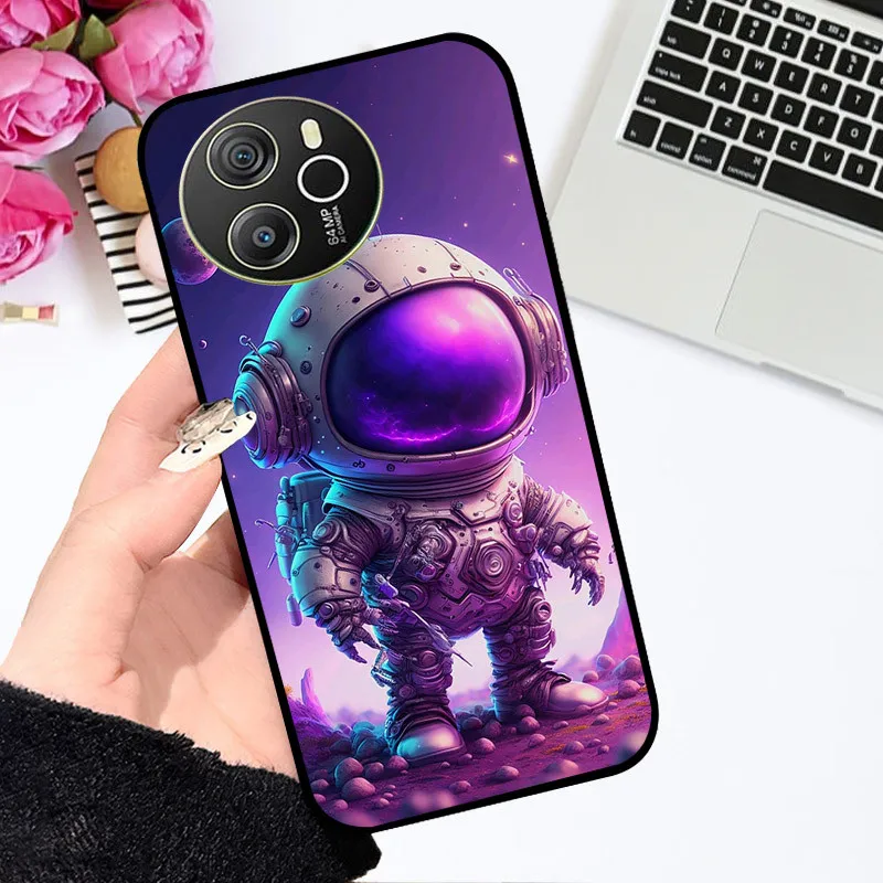 For Blackview Shark 8 4G Case Flower Painted Soft Silicone Phone Case For Blackview Shark8 Protect Shockproof Cartoon Cover