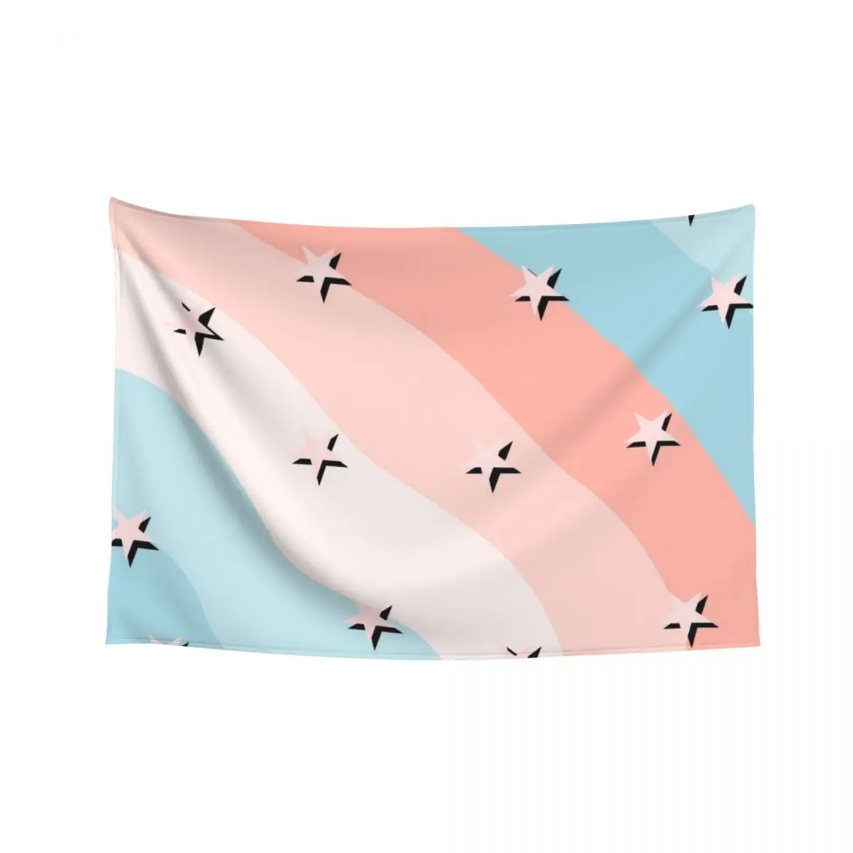 

Cotton Candy Stars Striped Pattern Tapestry Wallpaper Nordic Home Decor Room Decoration Korean Style Tapestry