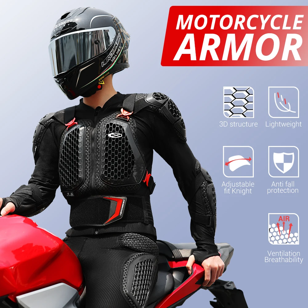 Armadura de motocicleta roupas calças de armadura anti queda e anti-colisão off-road jaqueta de corrida de motocicleta armadura proteção de equitação